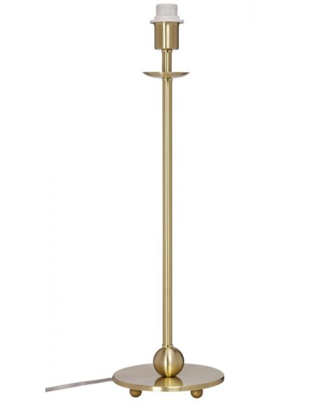 Lampefot BF3043BG for tekstilskjerm, høyde 49 cm (u/skjerm), Børstet gull