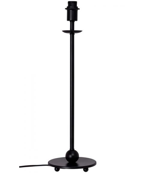 Lampefot BF3043SV for tekstilskjerm, høyde 49 cm (u/skjerm), Sort