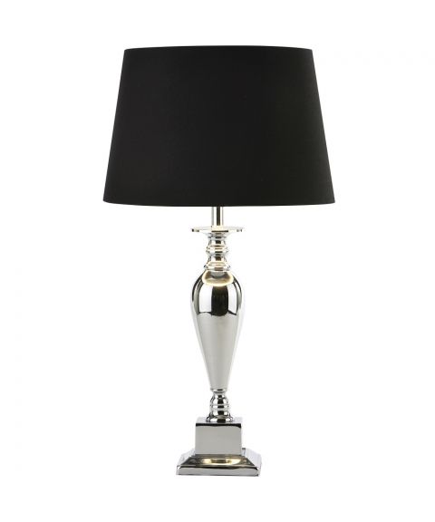 Breda bordlampe (u/skjerm), høyde 48 cm, Krom