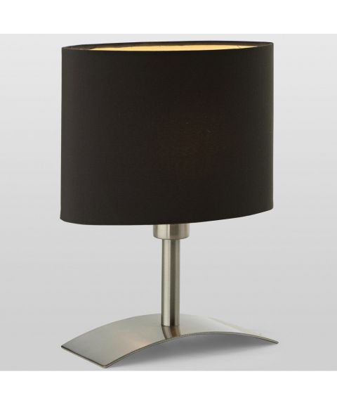 Bridge bordlampe, høyde 26 cm, med skjerm, Mørk brun
