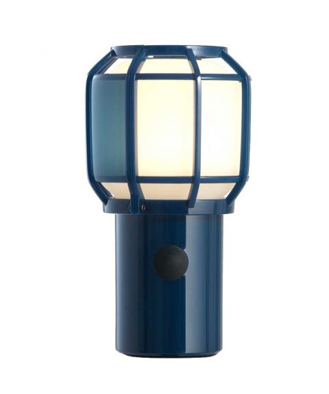 Chispa oppladbar lampe, høyde 18 cm, Stepdim, Blå