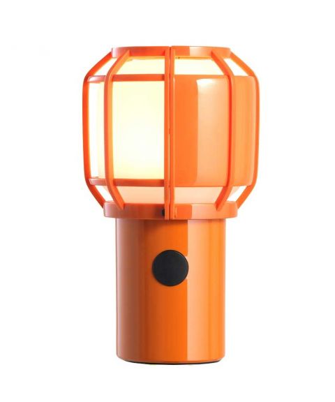 Chispa oppladbar lampe, høyde 18 cm, Stepdim, Oransje