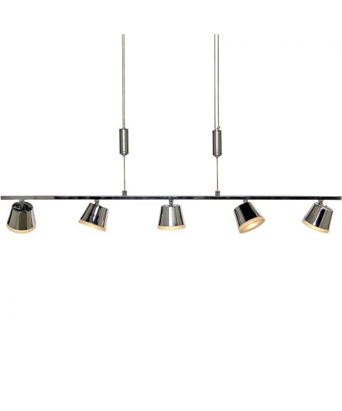 Danny justerbar pendelskinne, dimbar LED, Krom