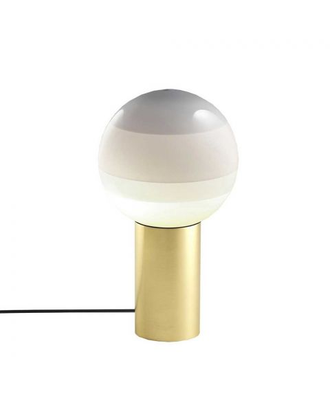 Dipping Light bordlampe, høyde 22 cm, LED 2700K, Børstet Messing / Offwhite