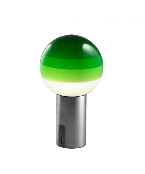 Dipping Light oppladbar bordlampe, Grafitt / Grønn