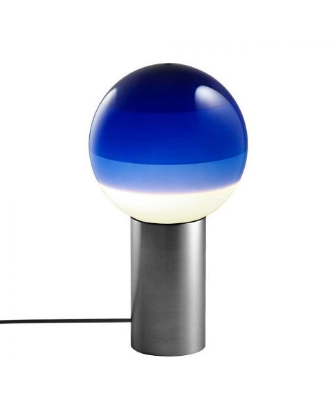 Dipping Light S bordlampe, høyde 36 cm, Stepdim LED 2700K, Grafitt / Blå