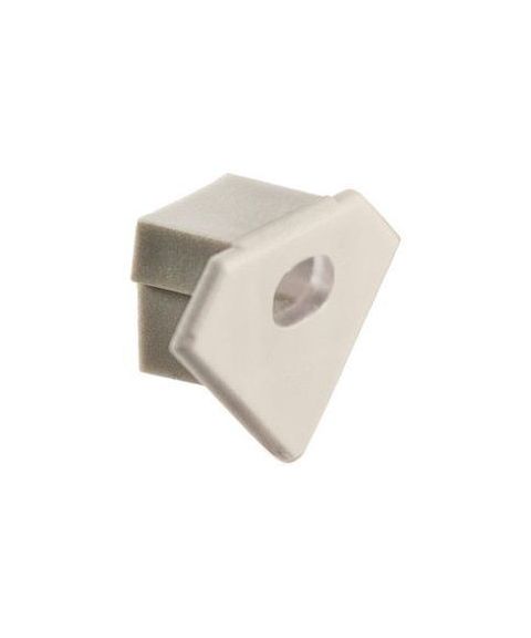 Endestykke 45° m/kabelhull for Aluminiumsprofil 45°