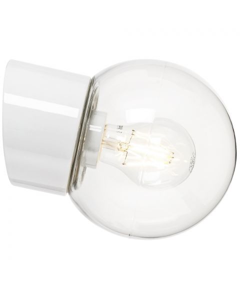 Classic Glob 150 vegglampe, E27 IP54, Klart glass