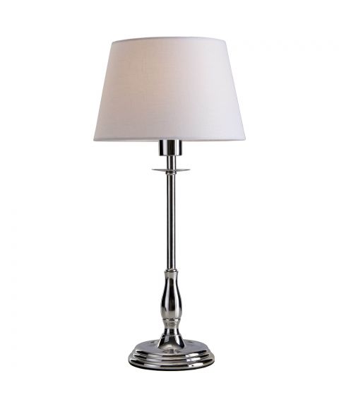 Ecco 1 bordlampe (u/skjerm), høyde 42 cm, Krom