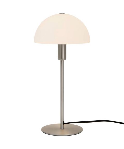 Ellen bordlampe, høyde 41 cm, Opalt glass / Børstet stål