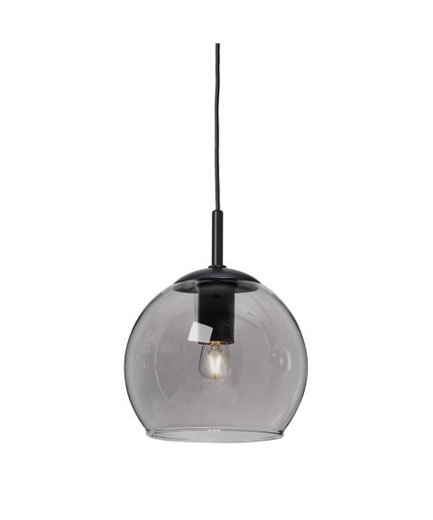 Capella vinduspendel, diameter 15 cm, Sort / Røykfarget glass