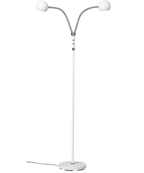 Fladen Duo gulvlampe med brytere, høyde 140 cm, Hvit