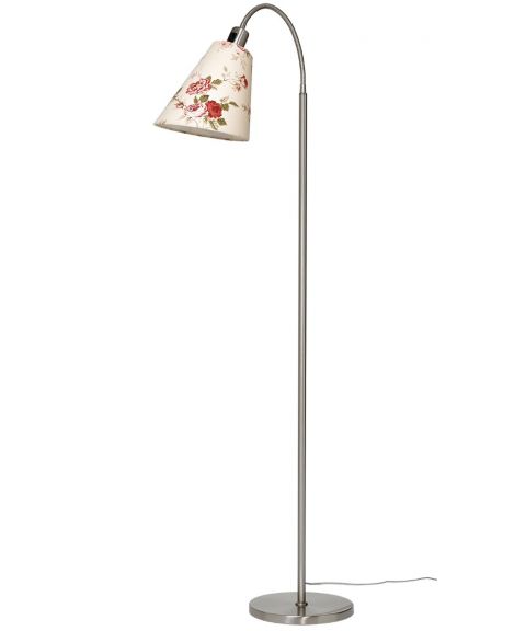 Lysekil gulvlampe (u/skjerm), høyde 148 cm, Børstet Nikkel