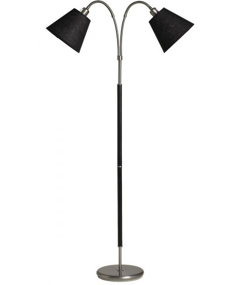 Tullgarn G759 gulvlampe (u/skjermer), høyde 148 cm, Råjern/Sort