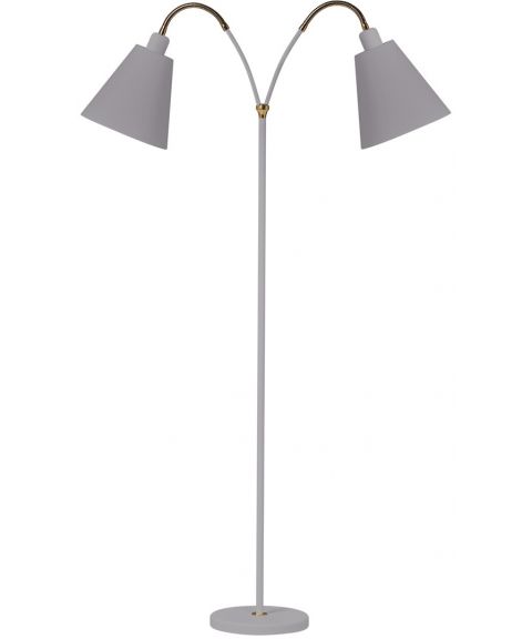 Haga Duo gulvlampe (u/skjermer), høyde 140 cm, Grå