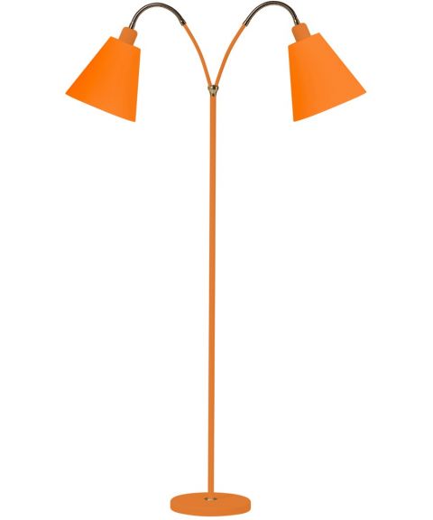 Haga Duo gulvlampe (u/skjermer), høyde 140 cm, Oransje
