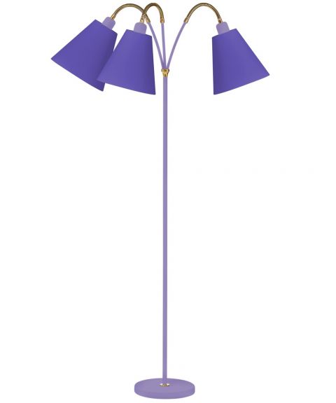 Haga Trio gulvlampe (u/skjermer), høyde 140 cm, Lavendel