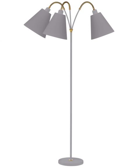 Haga Trio gulvlampe (u/skjermer), høyde 140 cm, Grå