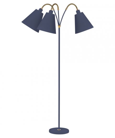 Haga Trio gulvlampe (u/skjermer), høyde 140 cm, Blå