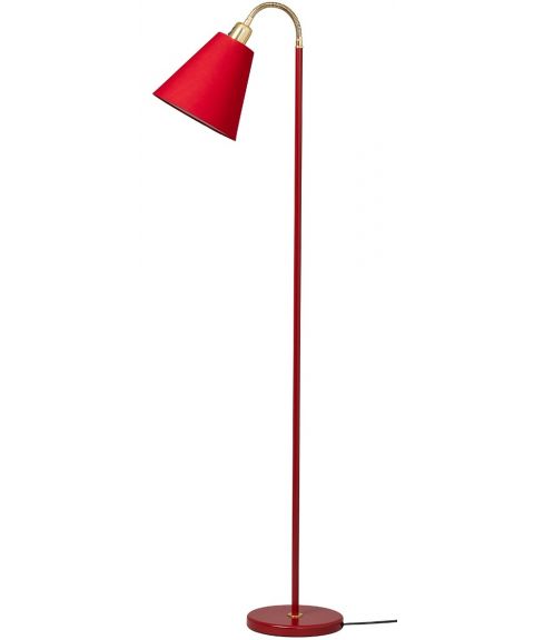 Haga gulvlampe (u/skjerm), høyde 140 cm, Rød