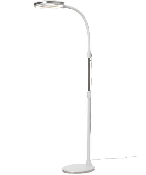 Varnhem lupelampe gulvlampe/bordlampe/klemfeste, 10W LED 3000K 950lm, høyde 130 cm, Stepdim