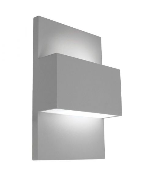 Geneve 1879 vegglampe, dimbar LED 3000K 609lm, Aluminiumsfarget (RAL9006) (begrenset antall)