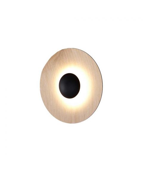 Ginger 20C vegglampe/taklampe, dimbar LED 2700K 546lm, diameter 20 cm, Eik