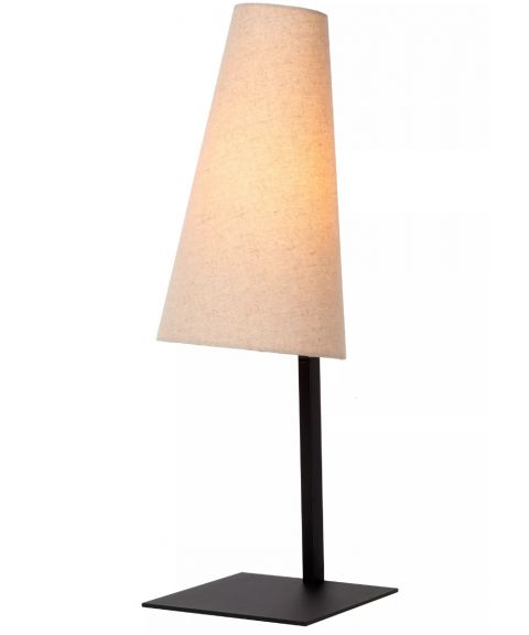 Gregory bordlampe, høyde 56 cm, Sort / Kremfarget tekstilskjerm