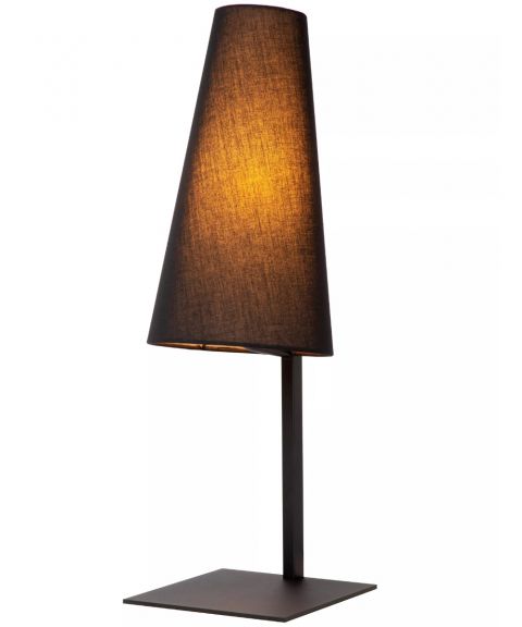 Gregory bordlampe, høyde 56 cm, Sort / Sort tekstilskjerm