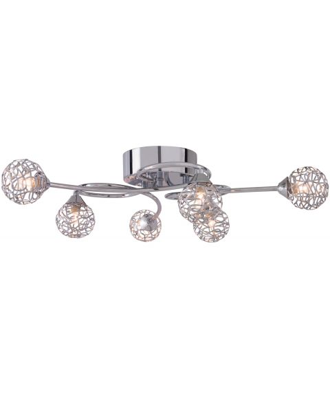 Excel 6 taklampe, diameter 75 cm, Krom