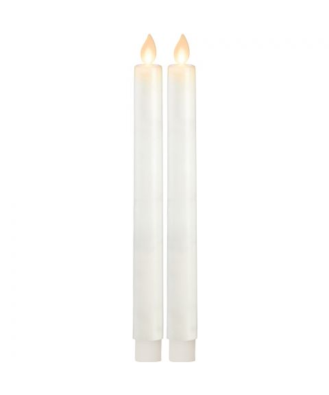 M-Twinkle kronelys 24 cm 2-pk, Hvit