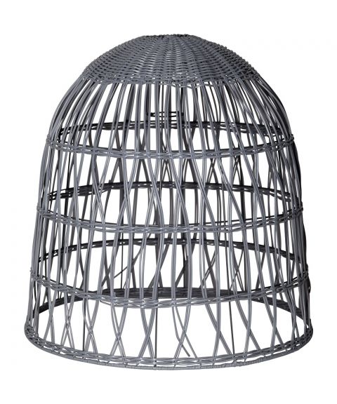 Lampeskjerm Knute, diameter 48 cm for inne/ute bruk, Grå