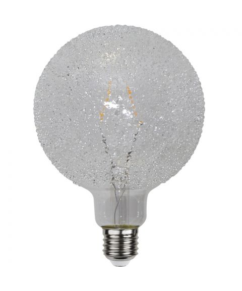 Globe Crisp White E27 G125 LED 1W 65lm 2600K, dimbar