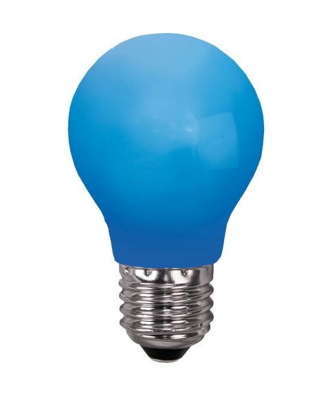 Decoration Normal E27 A55 LED 0,9W 1lm, Blå polykarbonat