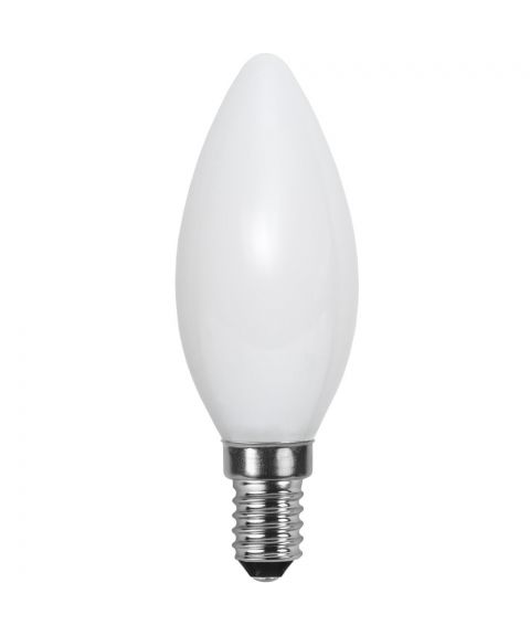 Opaque Mignon E14 C35 LED 4,7W 470lm 2700K Opalhvit