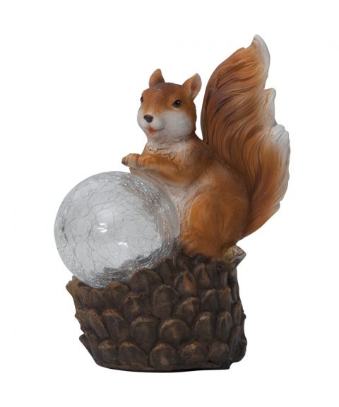 Squirrel Ekorn, høyde 16 cm, Solcelle, LED