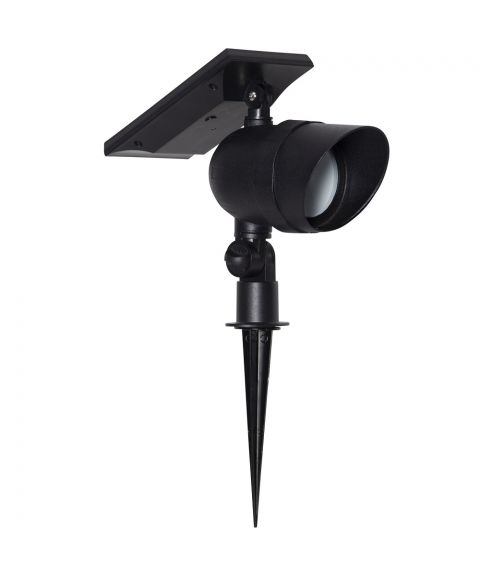 Powerspot solcelle Spotlight, 120lm, Sort