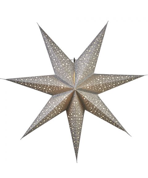 Papirstjerne Blinka 62 cm, uten oppheng, Sølv