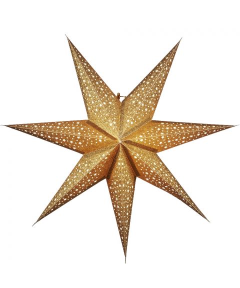 Papirstjerne Blinka 62 cm, uten oppheng, Gull 