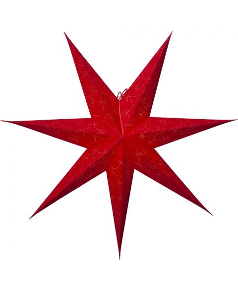 Decorus papirstjerne, uten oppheng, diameter 75 cm, Rød