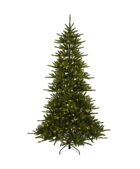 Juletre 250 cm, Minnesota, Hengslet, LED (x450), Grønn