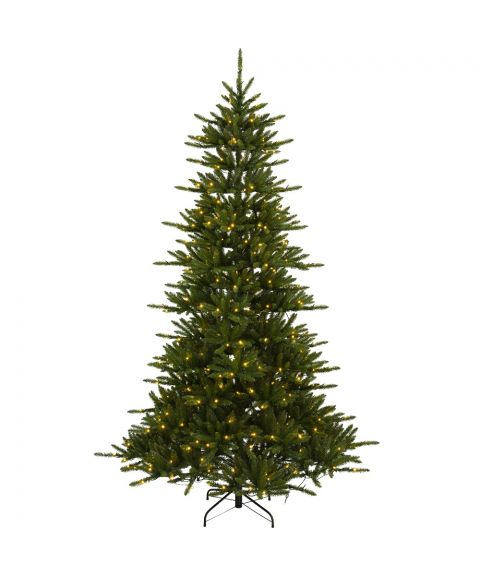 Juletre 250 cm, Minnesota, Hengslet, LED (x450), Grønn