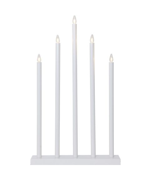 Holy lysestake med 5 lys, høyde 64 cm, Hvit