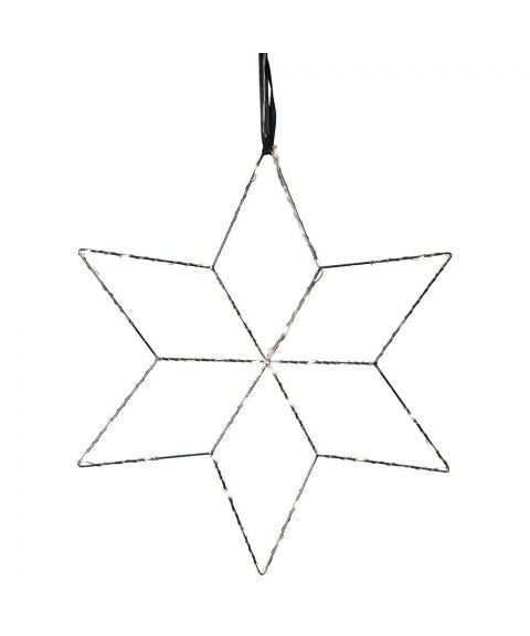 Lolly stjerne med duggdråper, høyde 45 cm, LED (x54)