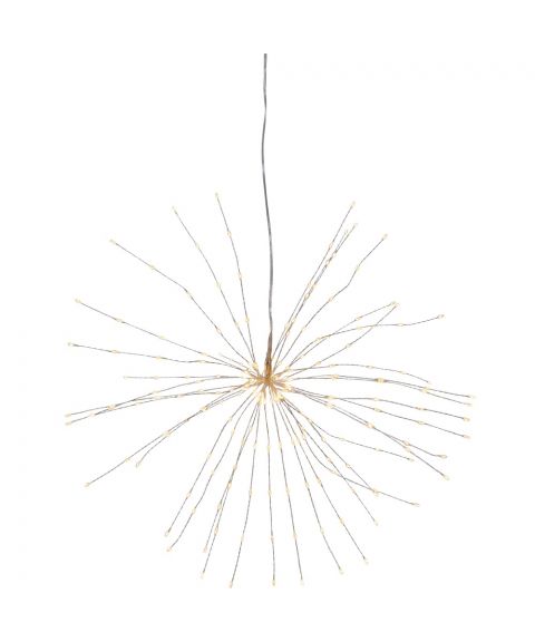 Firework hengende, diameter 45 cm, LED (x200), Sølv, Varmhvitt lys