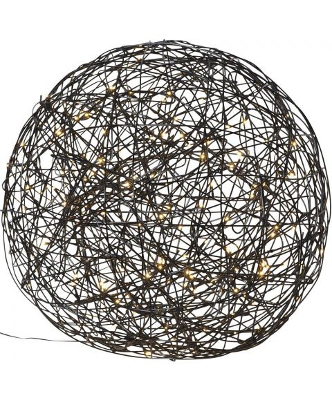 Trassel Ball, dekorlys for inne og ute, diameter 50 cm, Sort