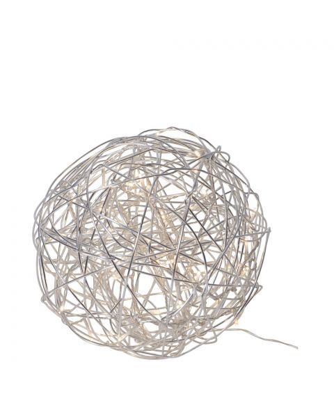 Trassel Ball inne/ute, diameter 30 cm, Sølv