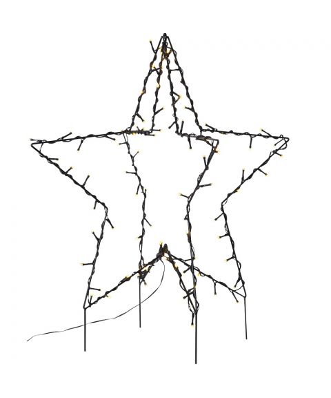 Foldy utendørs dekorasjon stjerne med lys, høyde 60 cm