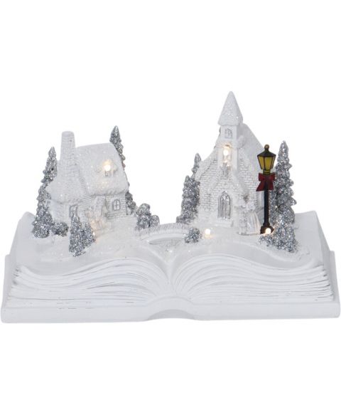 Bookville By På Bok for batteri, med timer, bredde 21 cm, Hvit