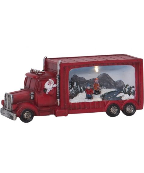 Merryville nisse i Trailer, lengde 21 cm, for batteri, med timer